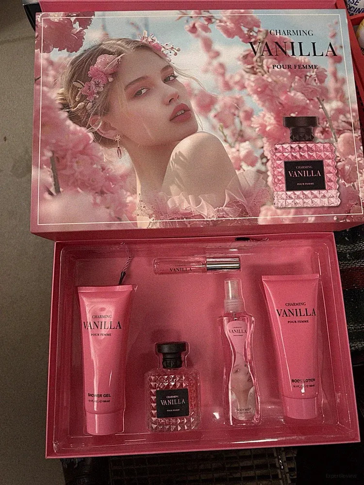 Charming Vanilla Pour Femme Bath & Body Set Gel Spray Lotion Vanilla Scent Women
