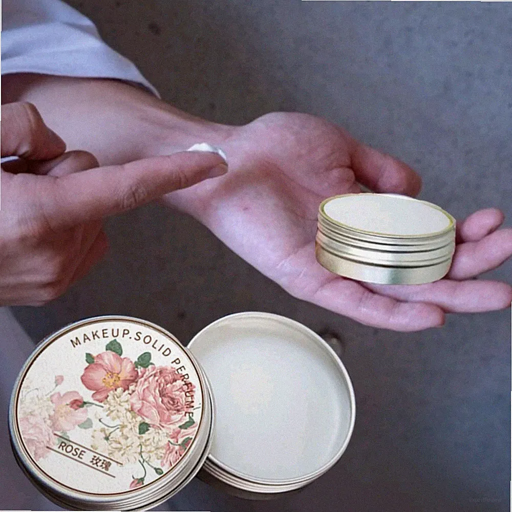 Flower Fragrance Balm Natural Solid Perfume Tin Jar Body Lasting Solid Lotion